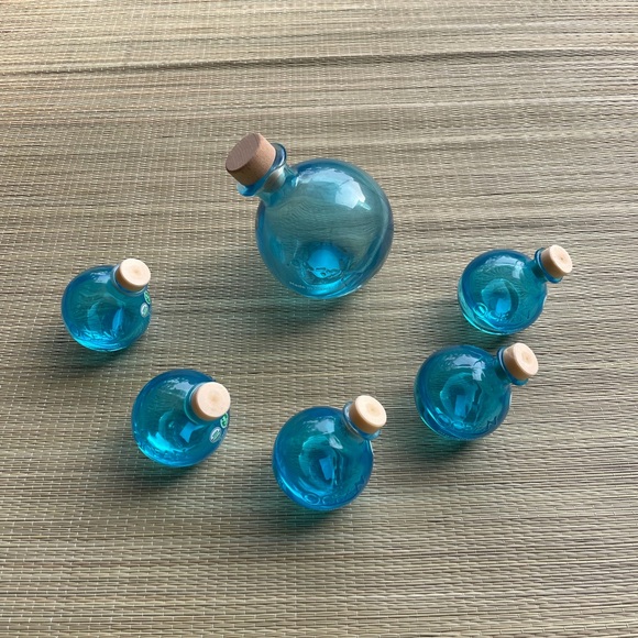 Ocean Organic Maui Vodka HI islands Bottles blue clear glow repurpose empty - Picture 2 of 5